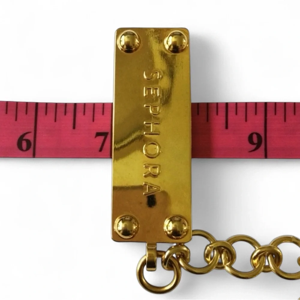 SEPHORA Gold Logo Keychain Bag Charm - Heavyweight Luxe Accessory - NWT